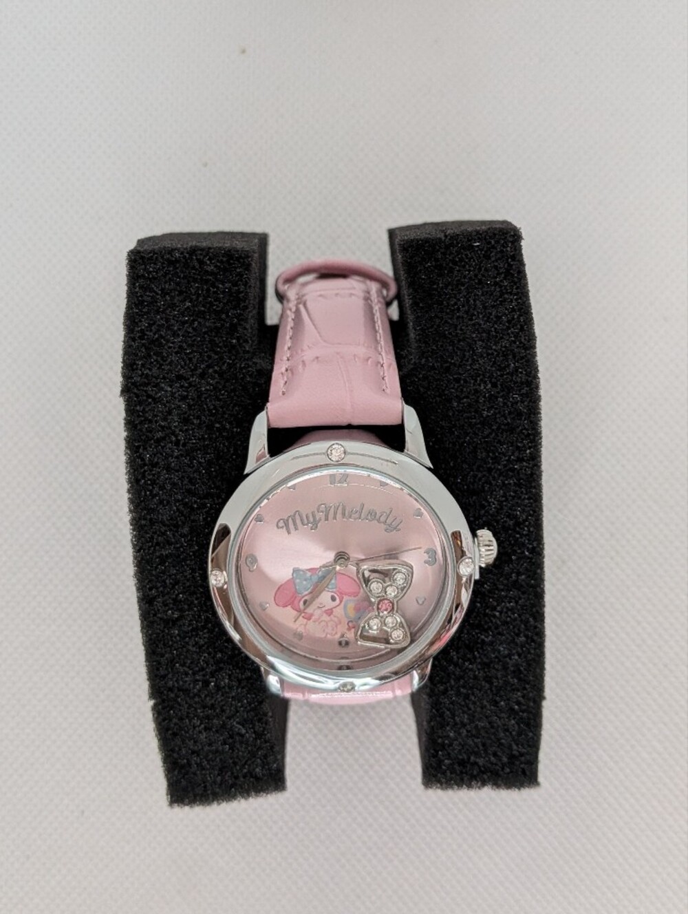 Pink Kids Character Watch with Bow Charm